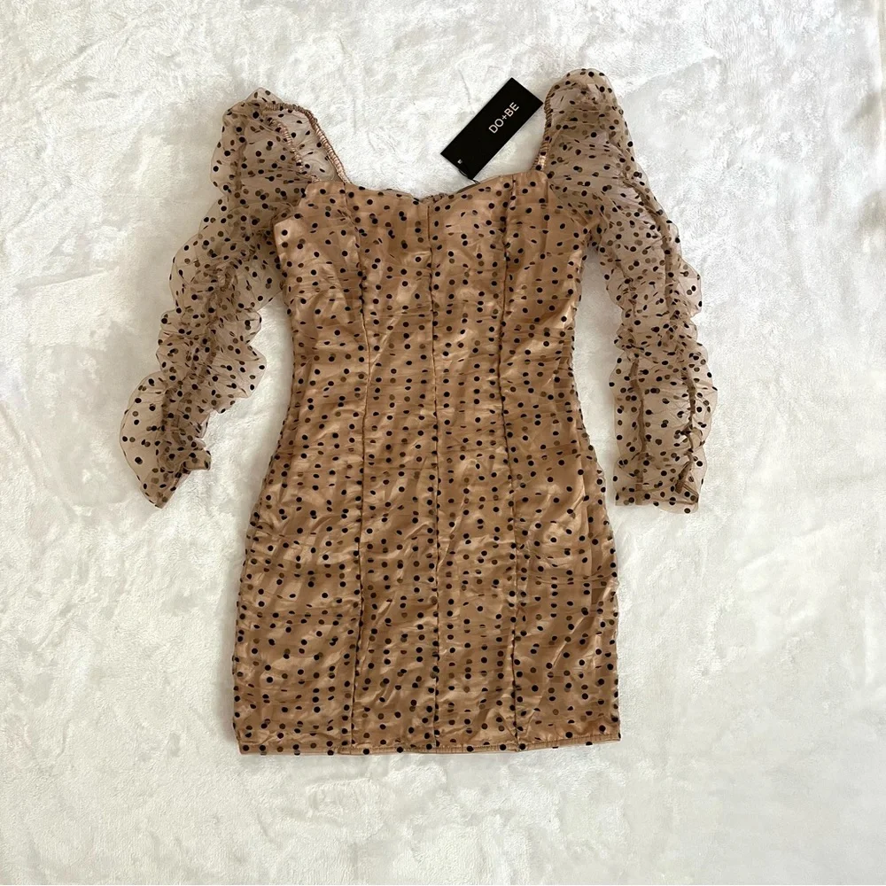 DO+BE ruched Polka Dot Dress - Picture 6 of 7